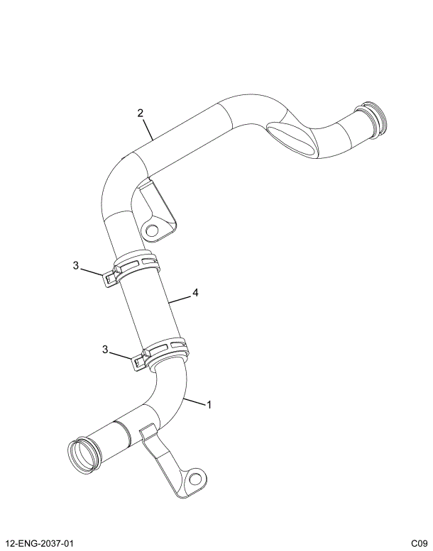 1842695C93 TUBE ASSY OIL COOLER DRAIN