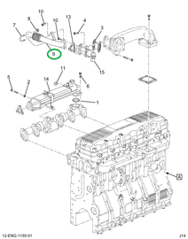 1842845C1 TUBE ASSY EGR (21 COOLER)