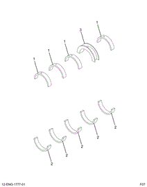 1843077C92 KT BRG,KIT MAIN BEARING .020 O