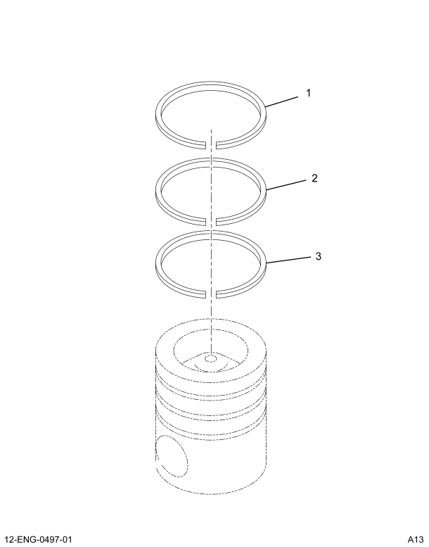 1843267C91 PACKAGE,KIT PISTON RING .030 O