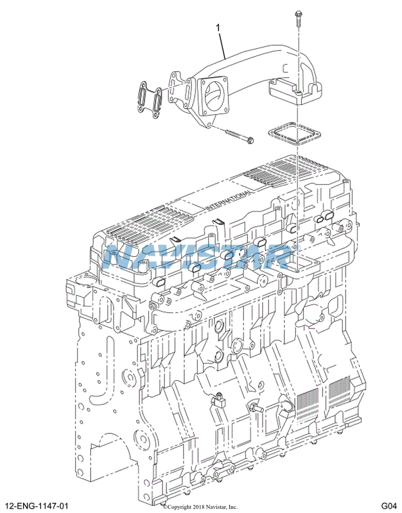 1845068C3 DUCT ASSY INLET&EGR MIXR W/HTR