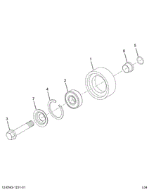 1845194C91 PULLEY ASSEMBLY  SMOOTH IDLER