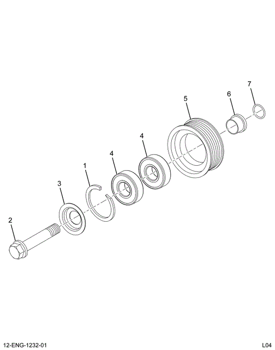 1845499C91 PULLEY ASSEMBLY 8 GROOVE IDLER