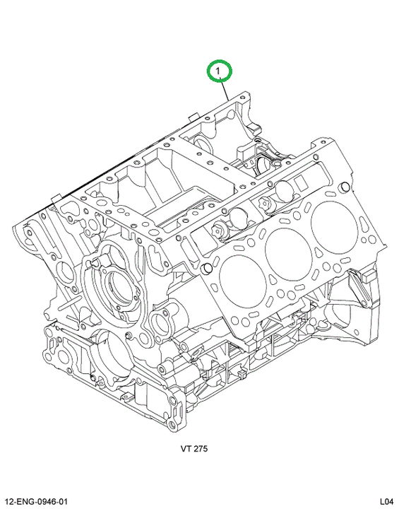 1848244C91 Crankcase Assembly, W/bearing