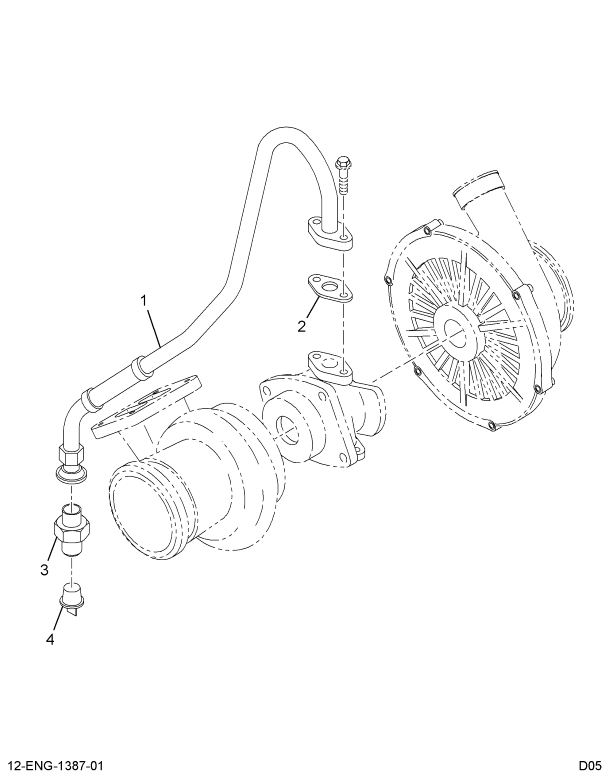 1850126C92 TUBE,KIT TURBO OIL SUPPLY TUBE