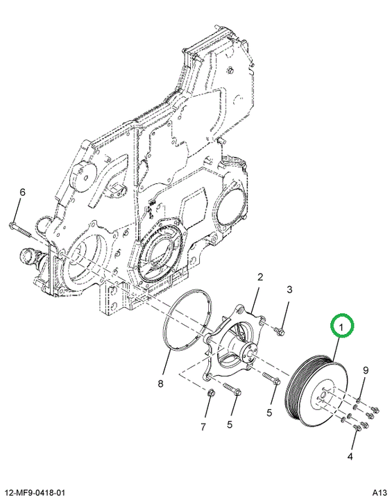 1850795C2 Pulley, Water Pump