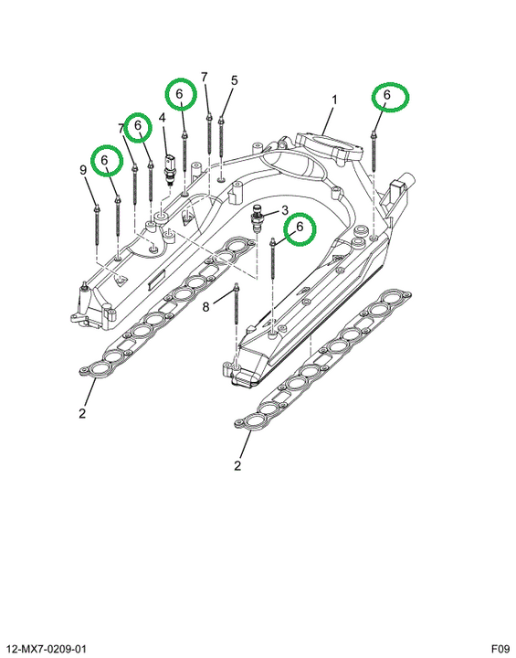 1854098C1 BOLT HVY HFH STUD M6 X 87 DP