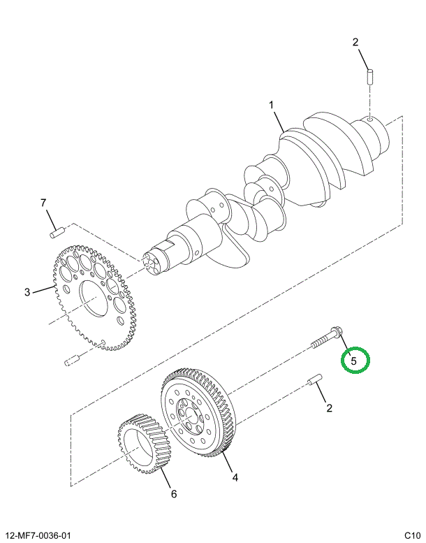 1854566C2 BOLT M12 X 1.25 X 68 MM