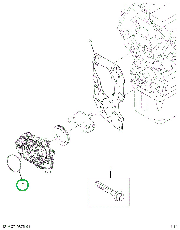 1854739C2 GASKET WATER PUMP ASSY