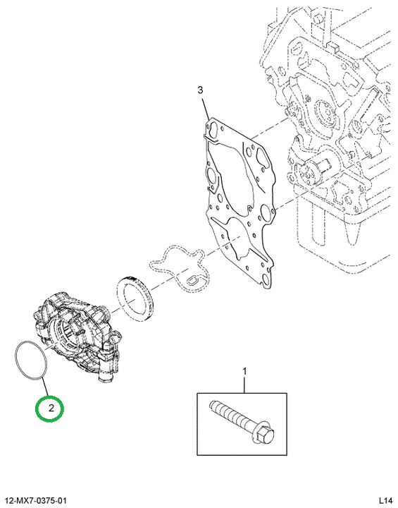 1854739C2 GASKET WATER PUMP ASSY