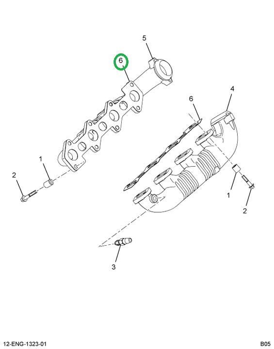 1855240C1 Gasket Exhaust Manifold