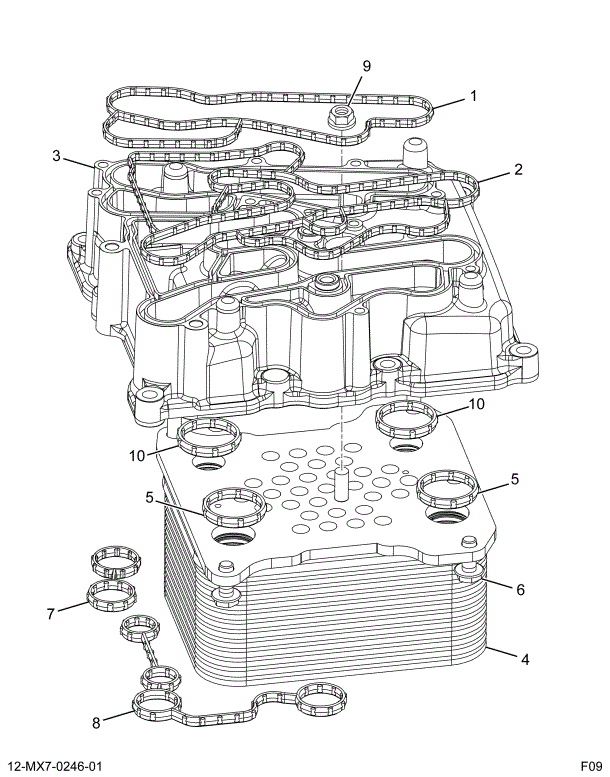 1855839C95 COVER ASSY OIL COOLER