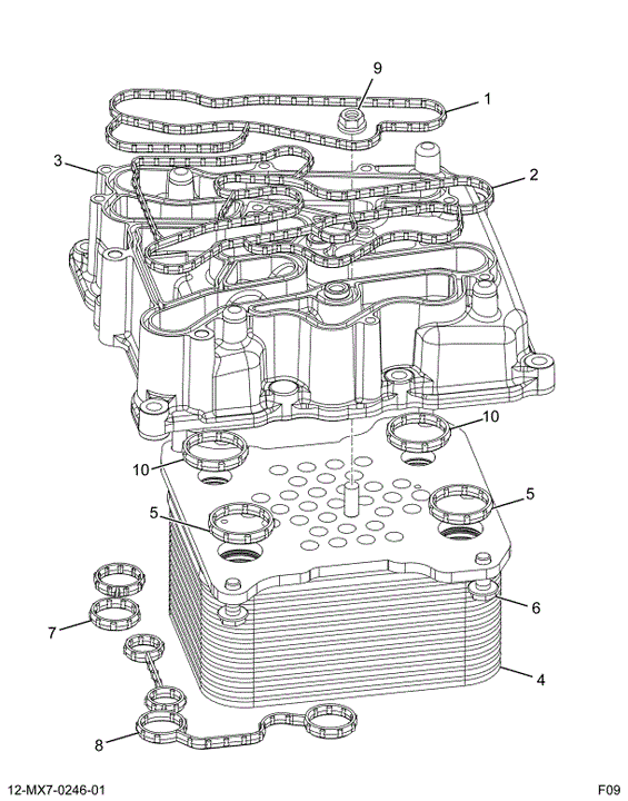 1855839C95 COVER ASSY OIL COOLER