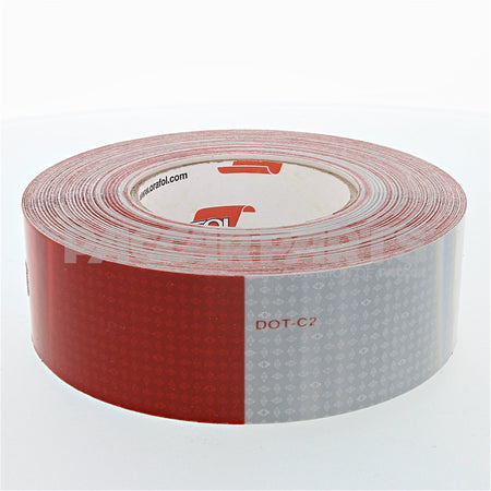 18692RFL TAPE-V82 RED/WH 2"X150'