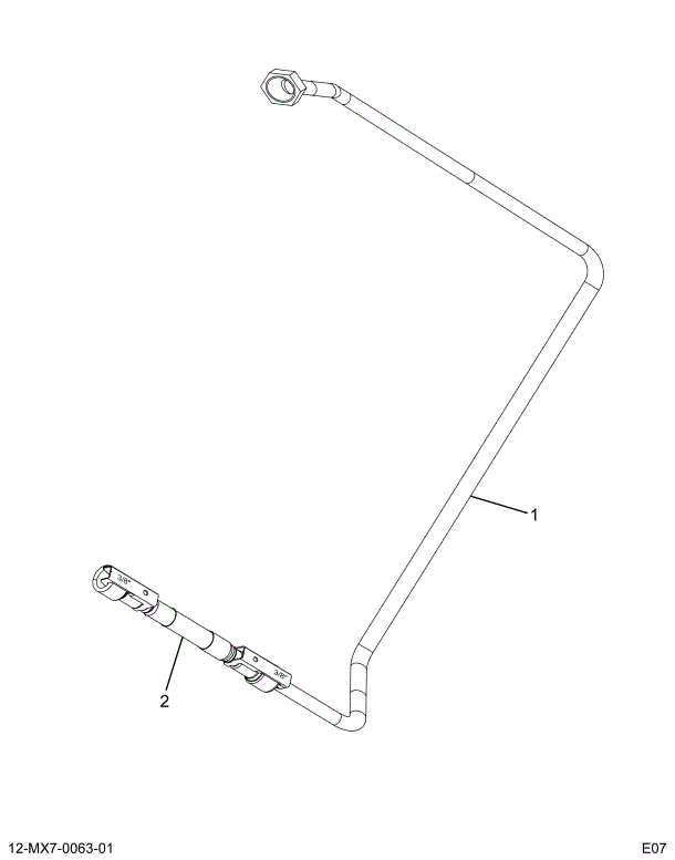 1872187C91 TUBE ASSY FUEL SUPPLY W/HOSE