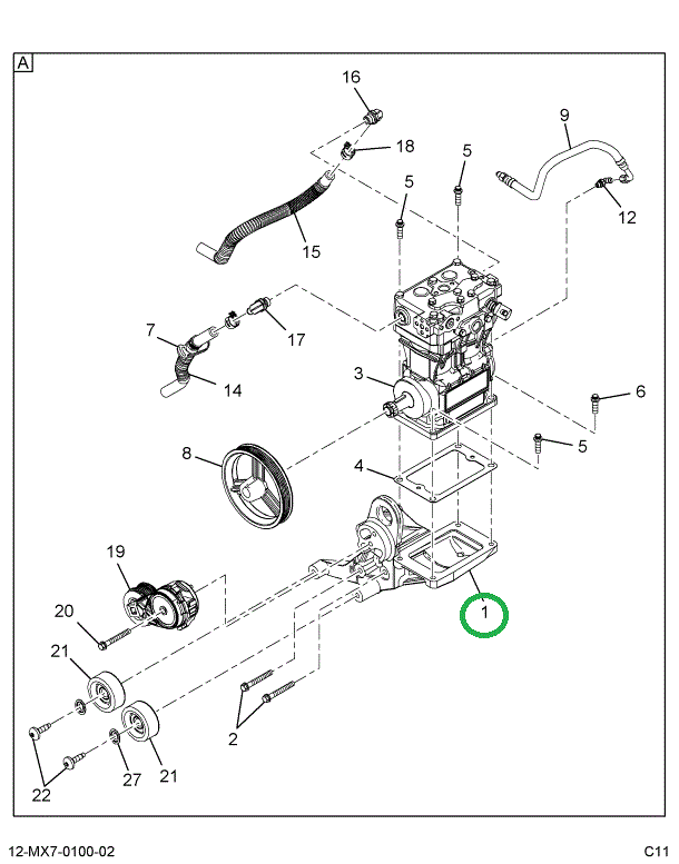 1872547C2 BRACKET AIR COMPRESSOR