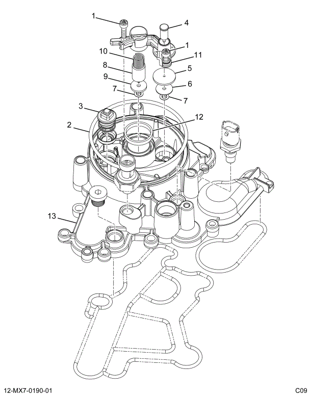 1873240C92 BASE ASSY OIL FILTER