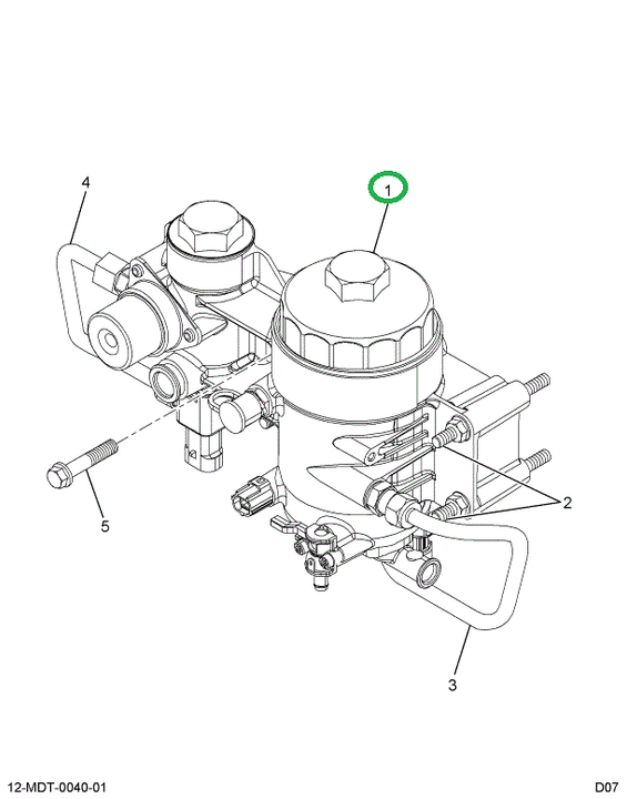1873932C95 Header Assembly Fuel Filter W/