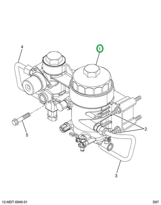 1873938C95 Header Assembly, Filter Fuel W