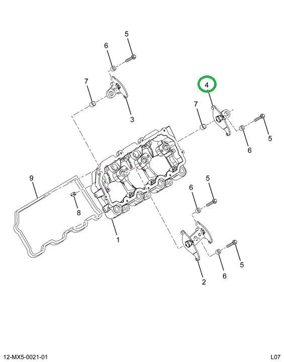 1876831C94 Plate Assembly Exhaust Fulcrum