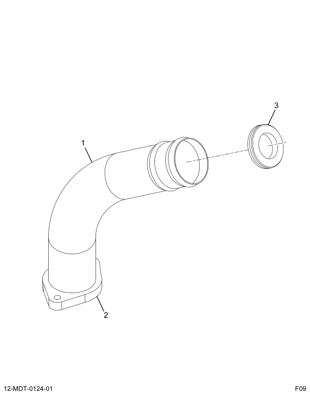 1879737C2 TUBE ASSY WATER OUTLET 90 DEG