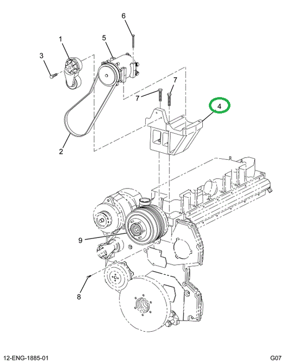 1880246C1 Brace, Compressor Air Conditio