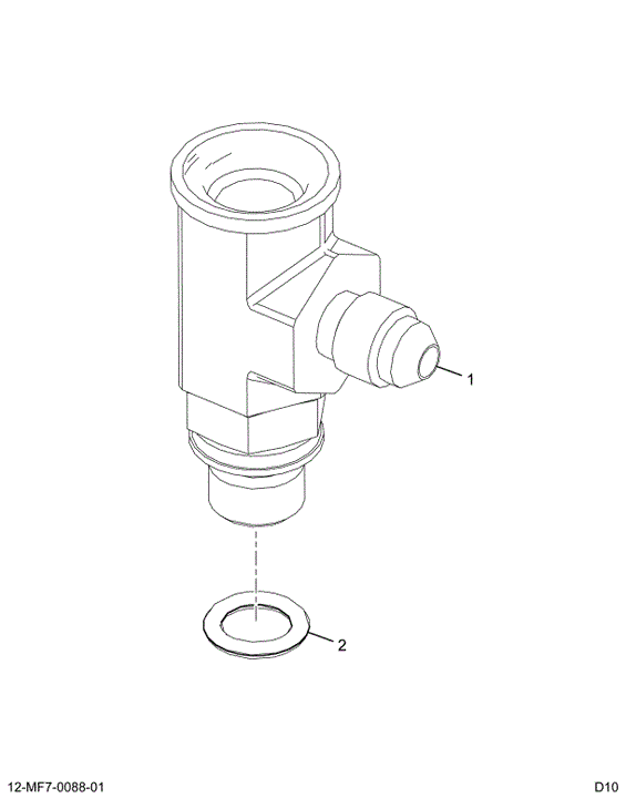 1884439C92 FITTING ASSY OIL OUTLET
