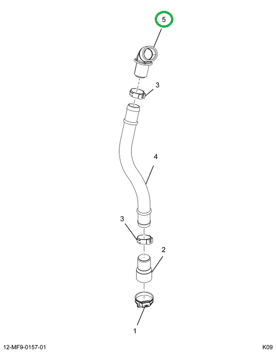 1884581C1 ELBOW 110 DEG  BREATHER TUBE