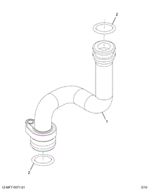 1885843C91 TUBE ASSY  EGR COOLANT RETURN