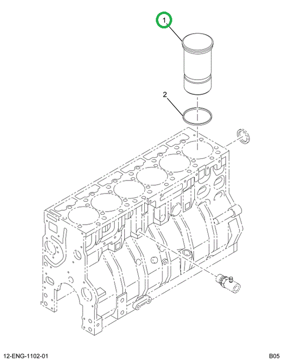 1886563C1 Sleeve, Cylinder Lining, Engin