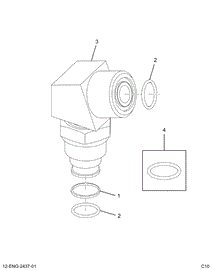 1886765C91 ELBOW ASY 70DEG ADAPTR W/SEALS