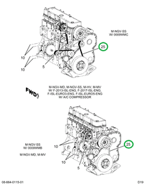 1889099C1 BELT FAN  V-RIBBED 8PK 2220MM