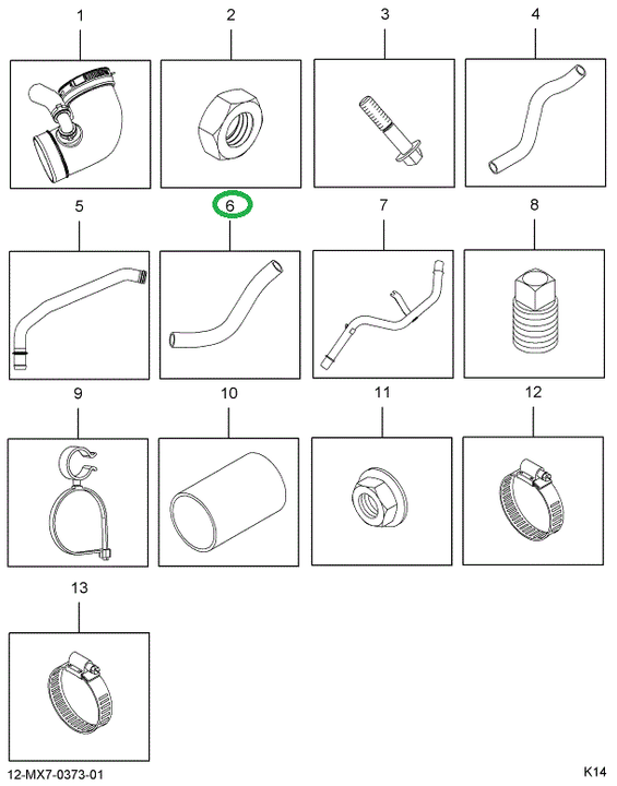 1889207C1 Hose, Breather Outlet