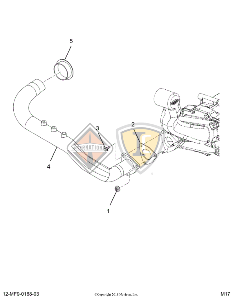 1889335C95 DUCT,KIT, EGR CROSSOVER DUCT A