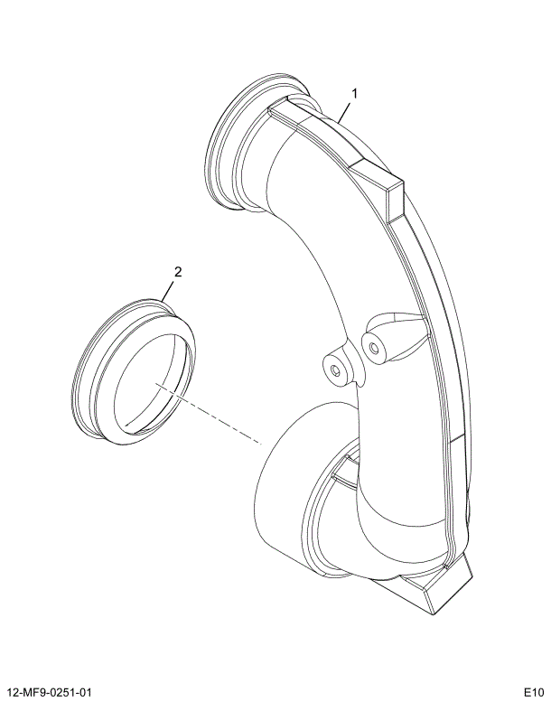 1890102C92 DUCT,KIT CROSSOVER DUCT W/SEAL