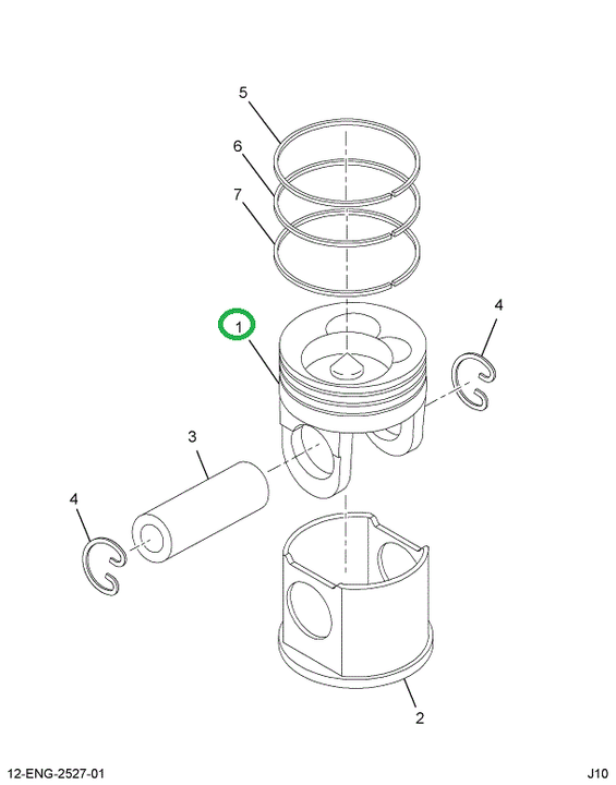 1893813C1 Piston Crown (cylinder 04.590)