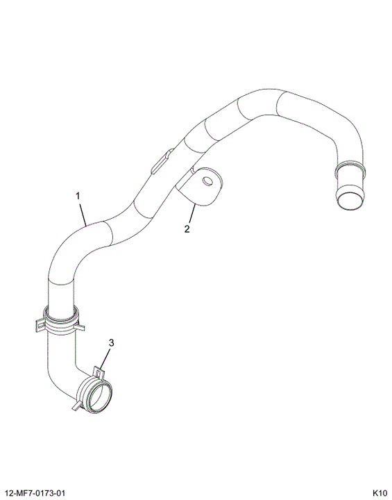 1898132C91 TUBE ASSY UPPER DRAFT