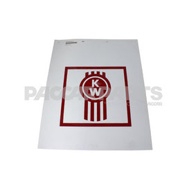 2000029KWB-R MUDFLAP-24X30 WHT POLY MATTE W/RED BUG