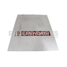 2000032KW-W MUDFLAP-24X30 BLK POLY MATTE WHT KW BAR
