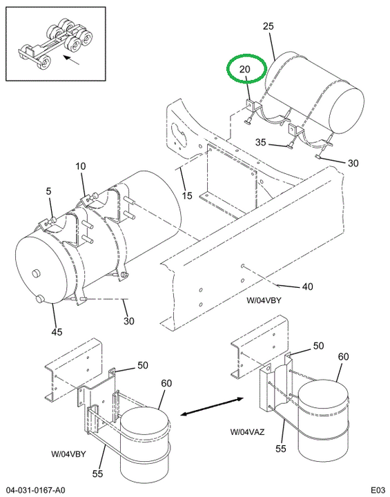 2000061C2 SUPPORT TANK*AIR TANK MTG