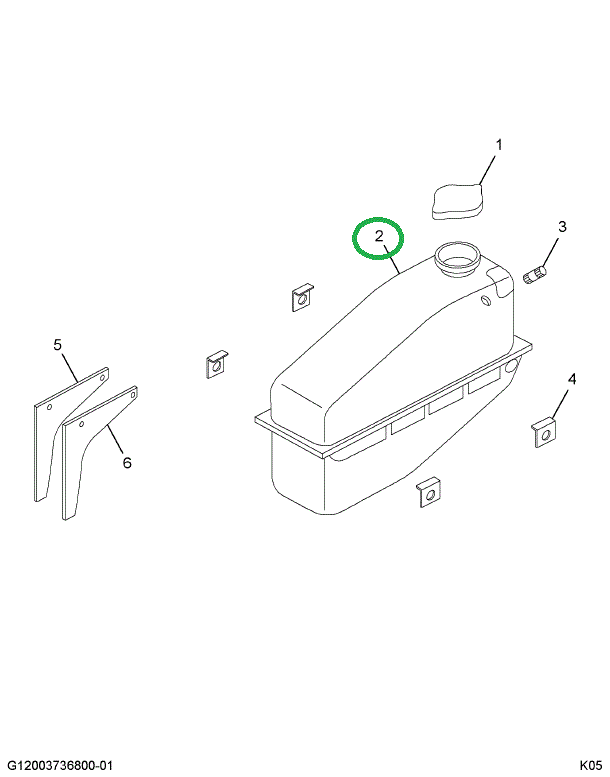 2000412C2 TANK RAD SURGE OR COOLANT