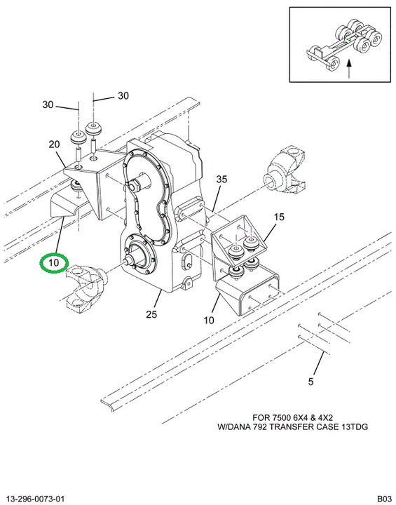 2001043C1 Bracket, Mounting Transfer Cas