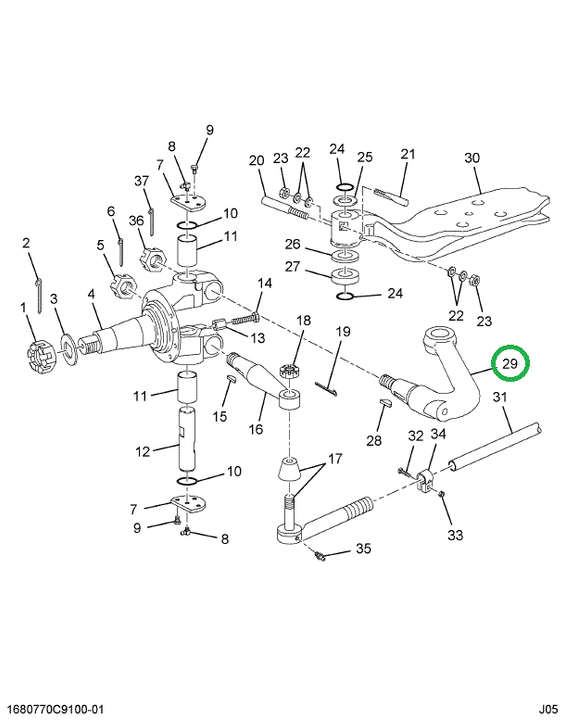 2002004C1 Arm, Steering, Rh, Single