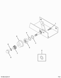 2002499C91 SHAFT W/S WPR IDLR W/BRKT