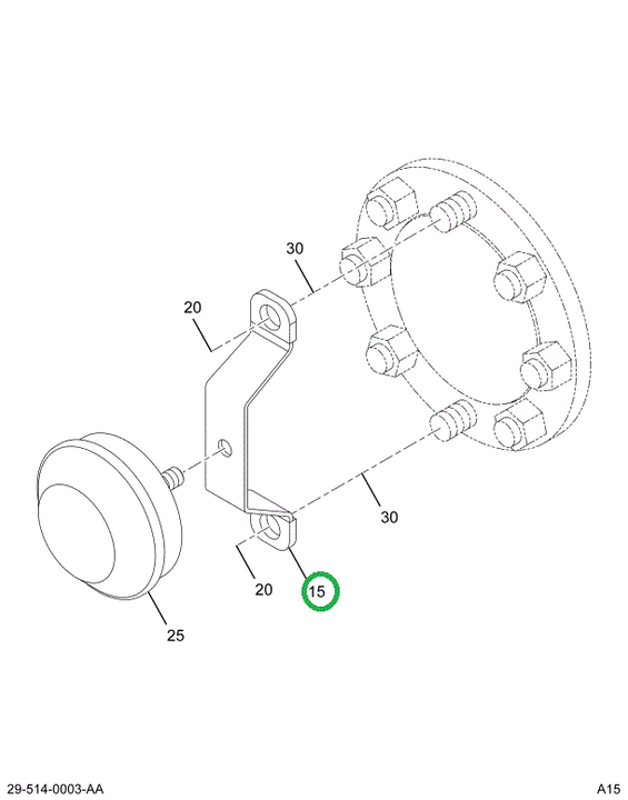 2004948C2 Bracket, Hubodometer Mounting,