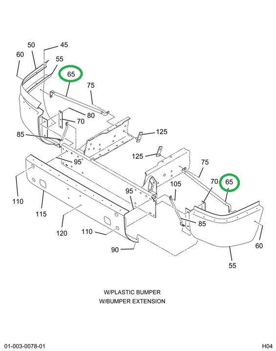 2005343C3 BRACE FRT BUMPER-RT