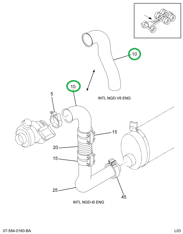 2005353C1 PIPE EXHAUST I-6 NGD