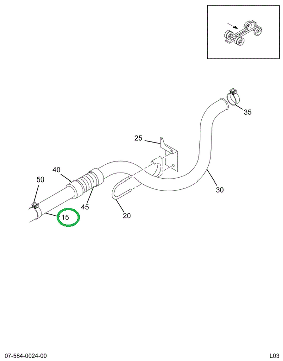 2005992C1 PIPE EXHAUST I-6 NGD
