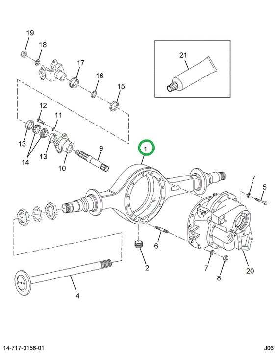 2006445C1 Housing, Forward Rear Axle