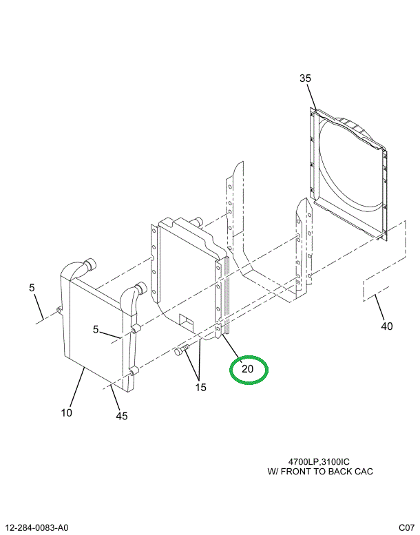 2007804C92 RADIATOR ASM FRT/BCK L/CAC